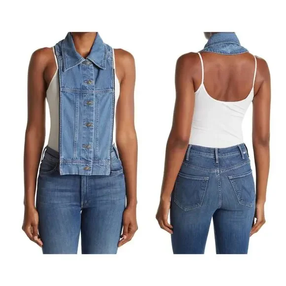 New VERONICA BEARD Slate Denim Dickey Size 00-14 - Picture 6 of 11